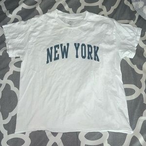 John Galt White New York Tee | One Size
